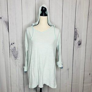 Columbia Hooded Top Seafoam Green Lightweight Pullover Drawstring Hoodie Sz M